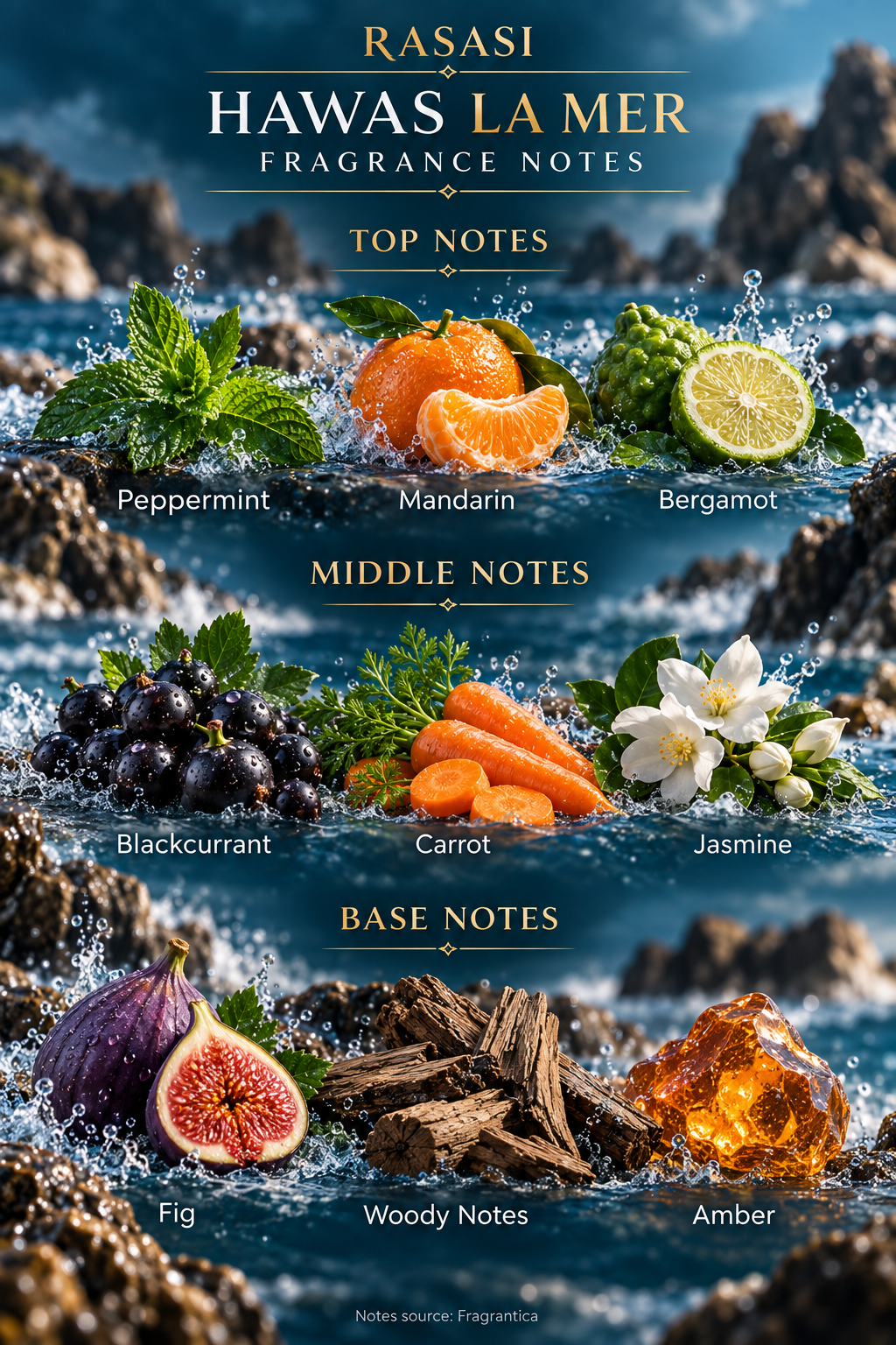 Rasasi Hawas La Mer fragrance notes