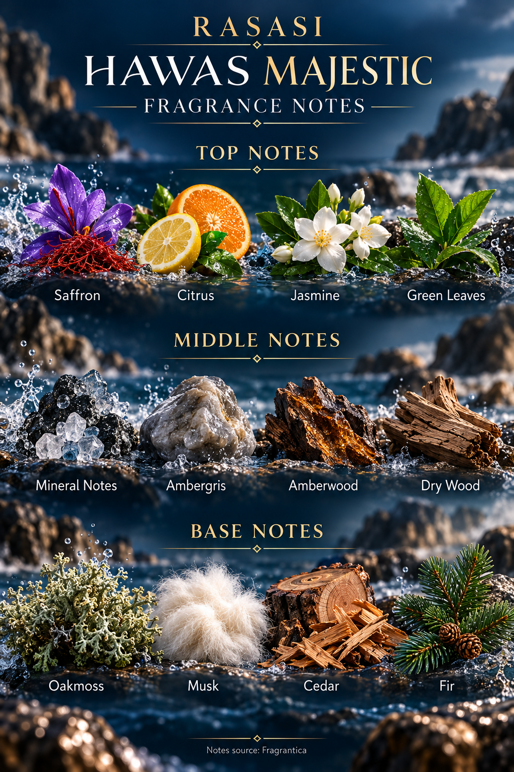 Rasasi Hawas Majestic fragrance notes