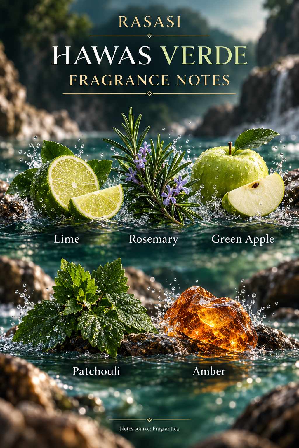 Rasasi Hawas Verde fragrance notes