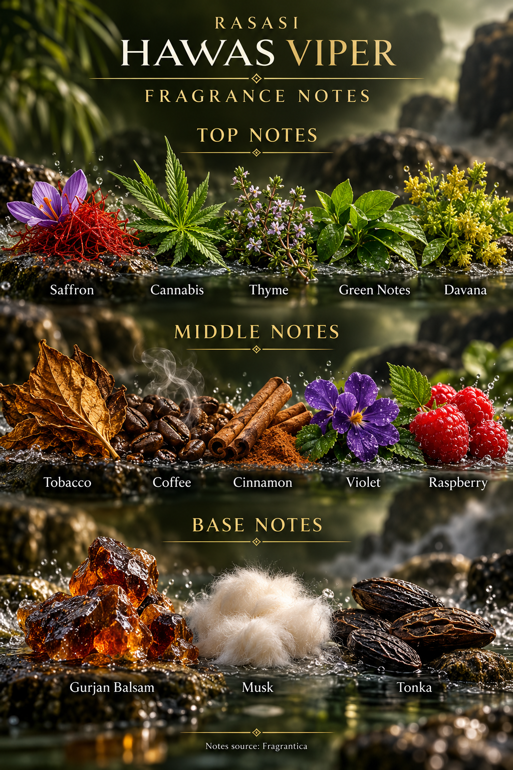 Rasasi Hawas Viper fragrance notes