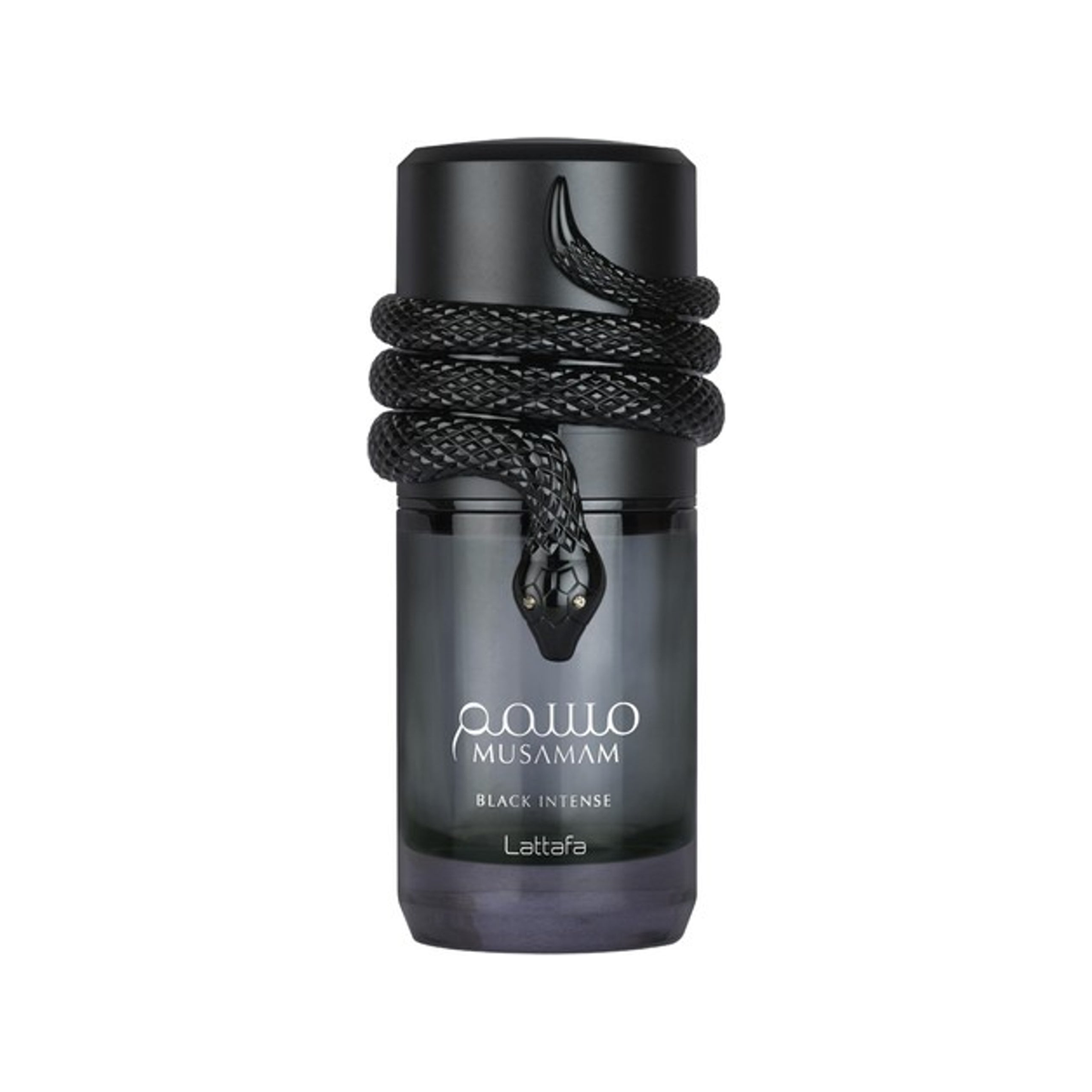 Lattafa Musamam Black Intense perfume bottle
